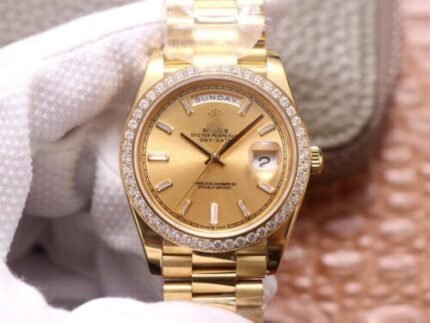 1:1 SUPER REPLICA ROLEX DAY DATE M228348RBR-0002 EW FACTORY ROSE GOLD CASE