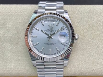 1:1 SUPER REPLICA ROLEX DAY DATE 40MM EW FACTORY STAINLESS STEEL STRAP