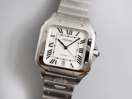 1:1 SUPER REPLICA CARTIER SANTOS WSSA0009 BV FACTORY STAINLESS STEEL WHITE DIAL