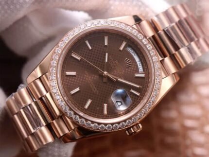 1:1 SUPER REPLICA ROLEX DAY DATE M228345RBR-0005 EW FACTORY DIAMOND-SET BEZEL
