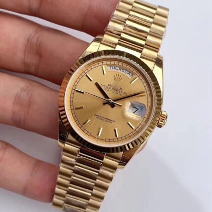 1:1 SUPER REPLICA ROLEX DAY-DATE M128238-0045 YELLOW GOLD EW FACTORY CHAMPAGNE DIAL